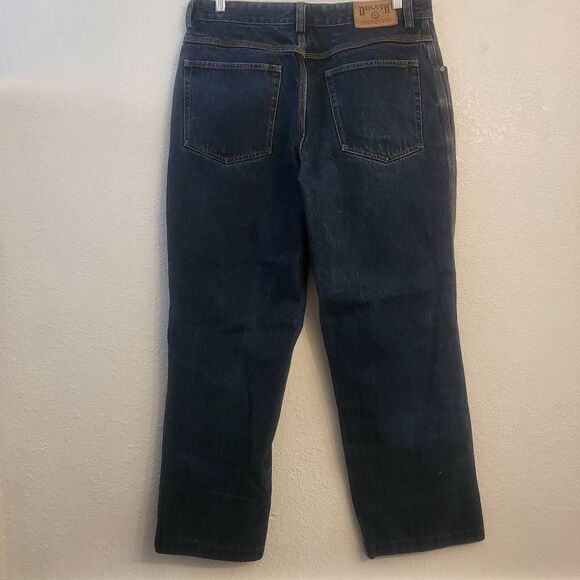 Duluth Trading Co. Men's thick Blue Denim Work Jeans: 34x30 - Picture 4 of 6